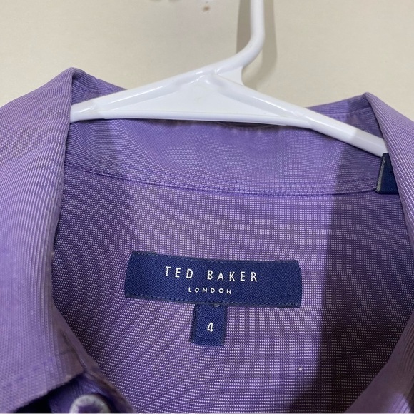 Ted Baker London Button Up Dress Shirt Ted Size 4 or US Large - Picture 11 of 13